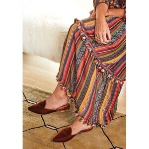 Margaux The Loafer Mule in Rust Velvet